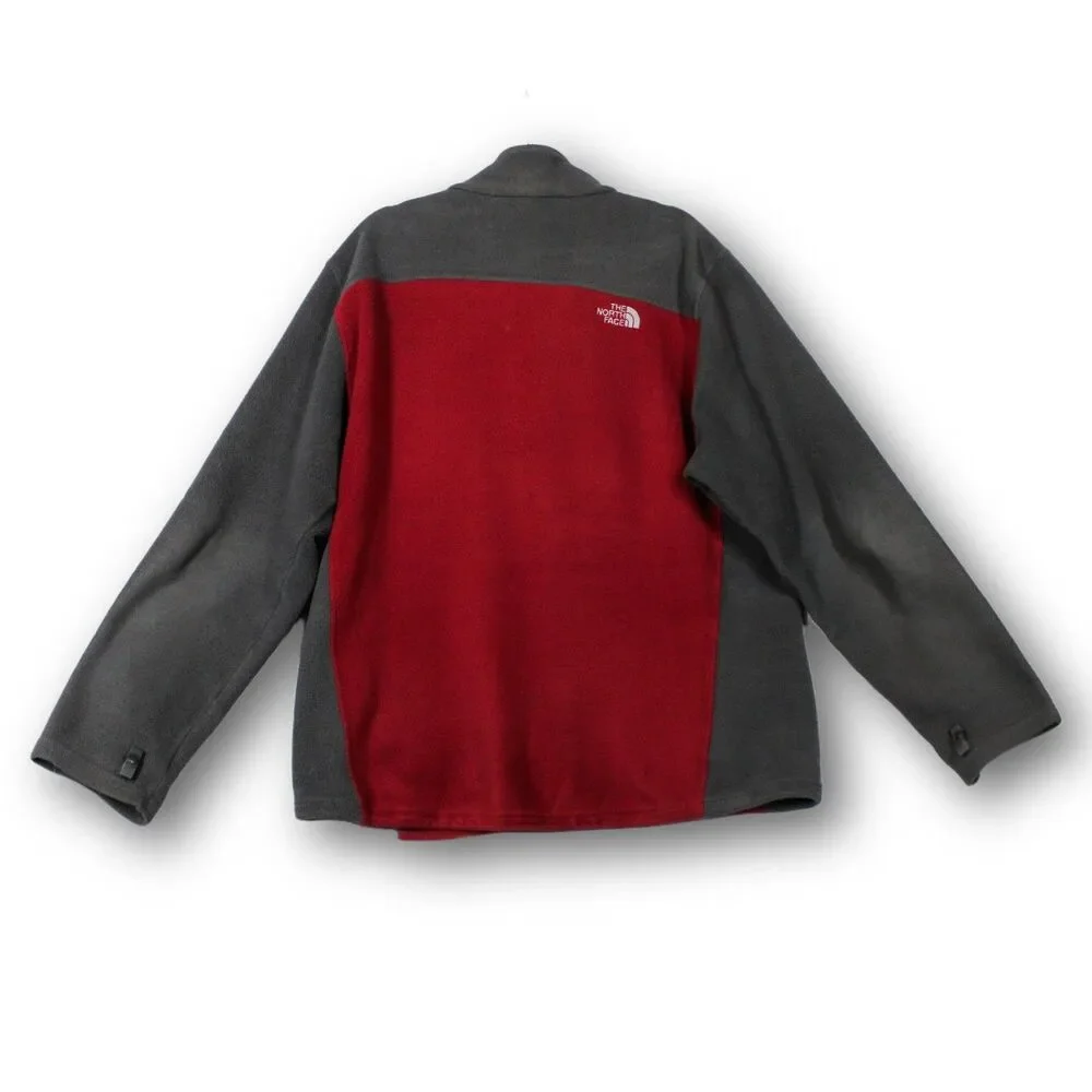 The North Face Khumbu Fleece Jacket Men's XL Red Gray Full Zip
